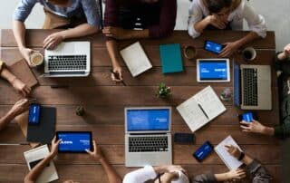 employees working together in office