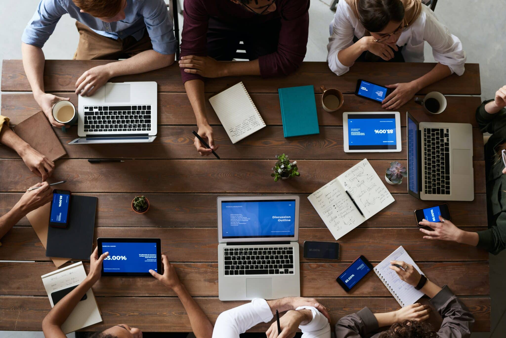 employees working together in office