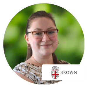 Prepory Coach Juliette with the Brown University school logo