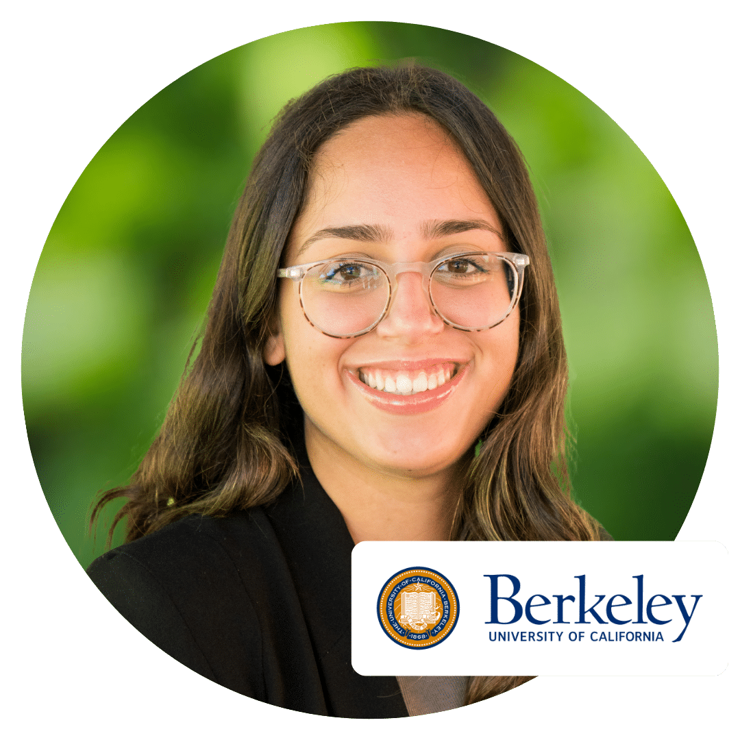 Prepory coach Tala with the UC Berkeley logo