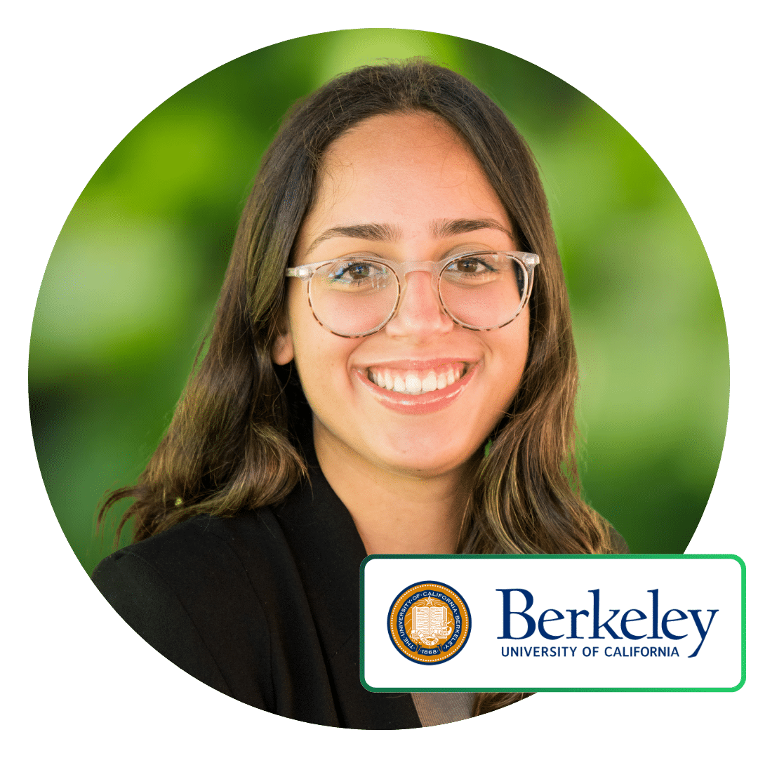Prepory coach Tala with the UC Berkeley logo