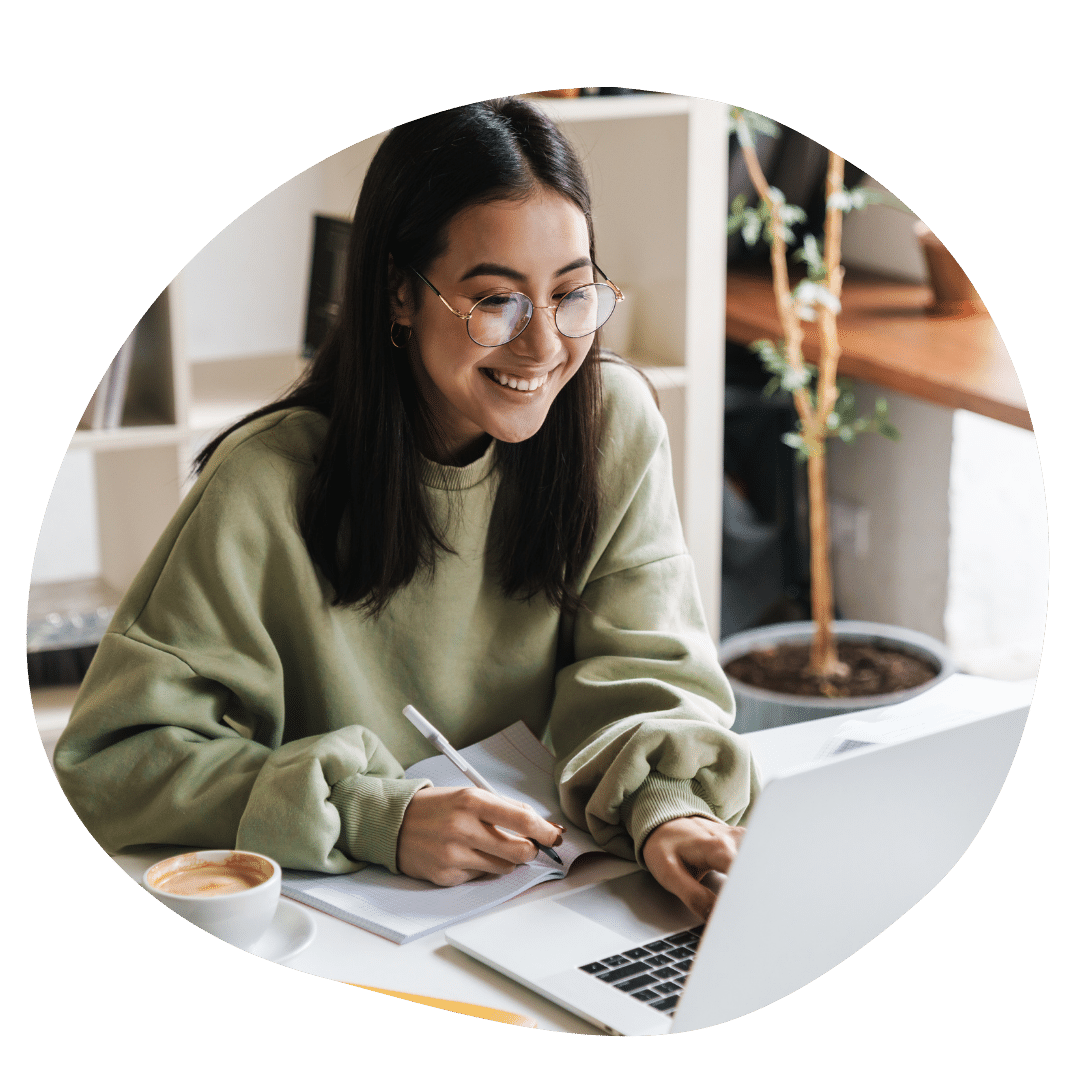 student receiving counseling for master's in business analytics