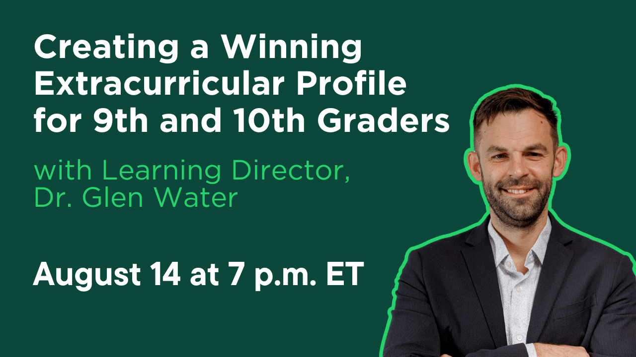 Creating a winning extracurricular profile for 9th and 10th graders