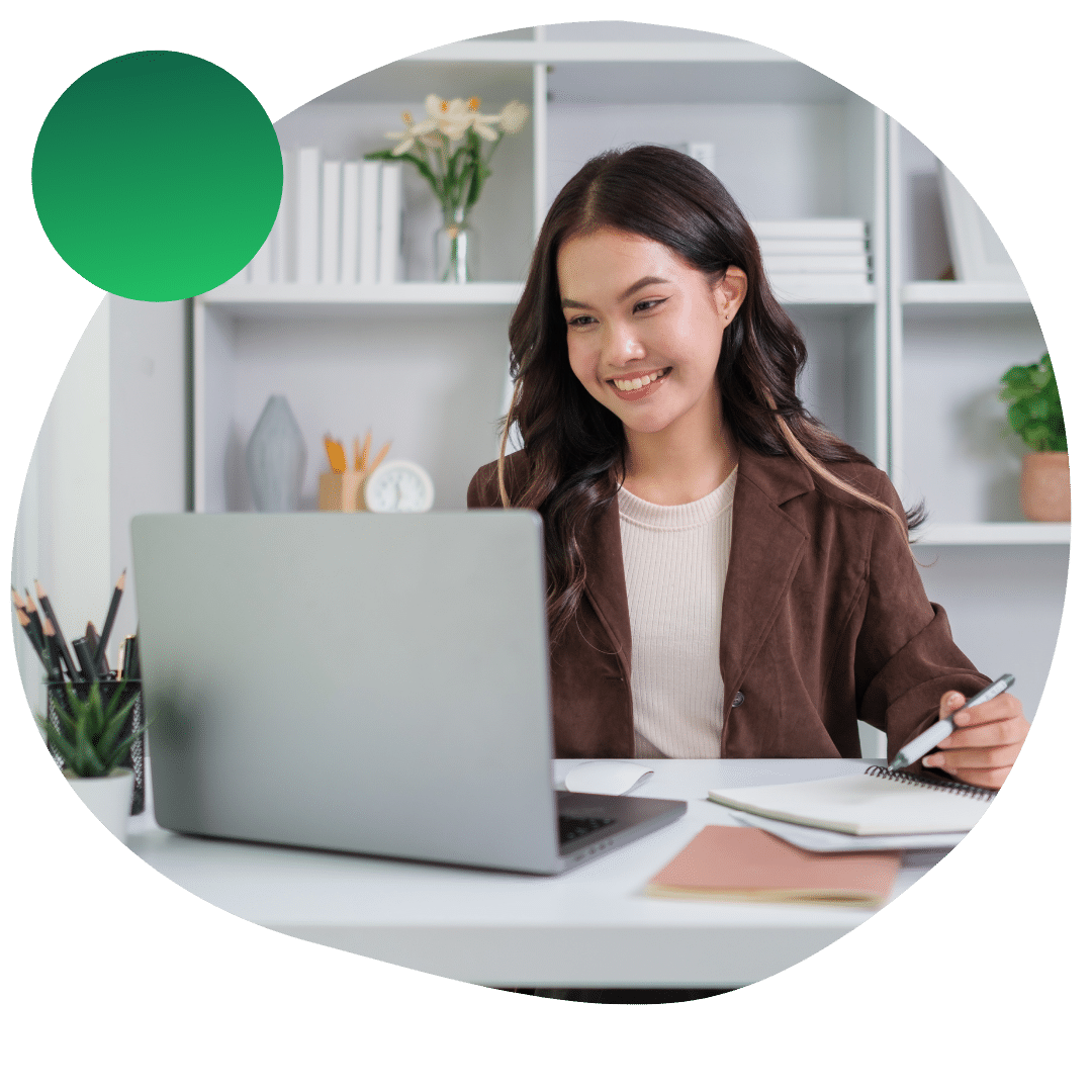 Student writing her statement of purpose essay for her MPH application