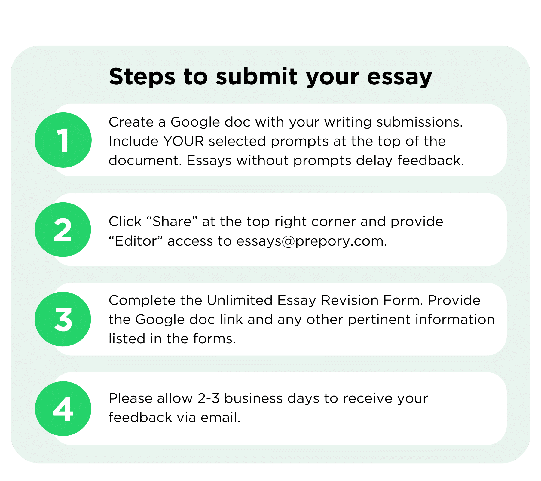 Unlimited essay support with Prepory
