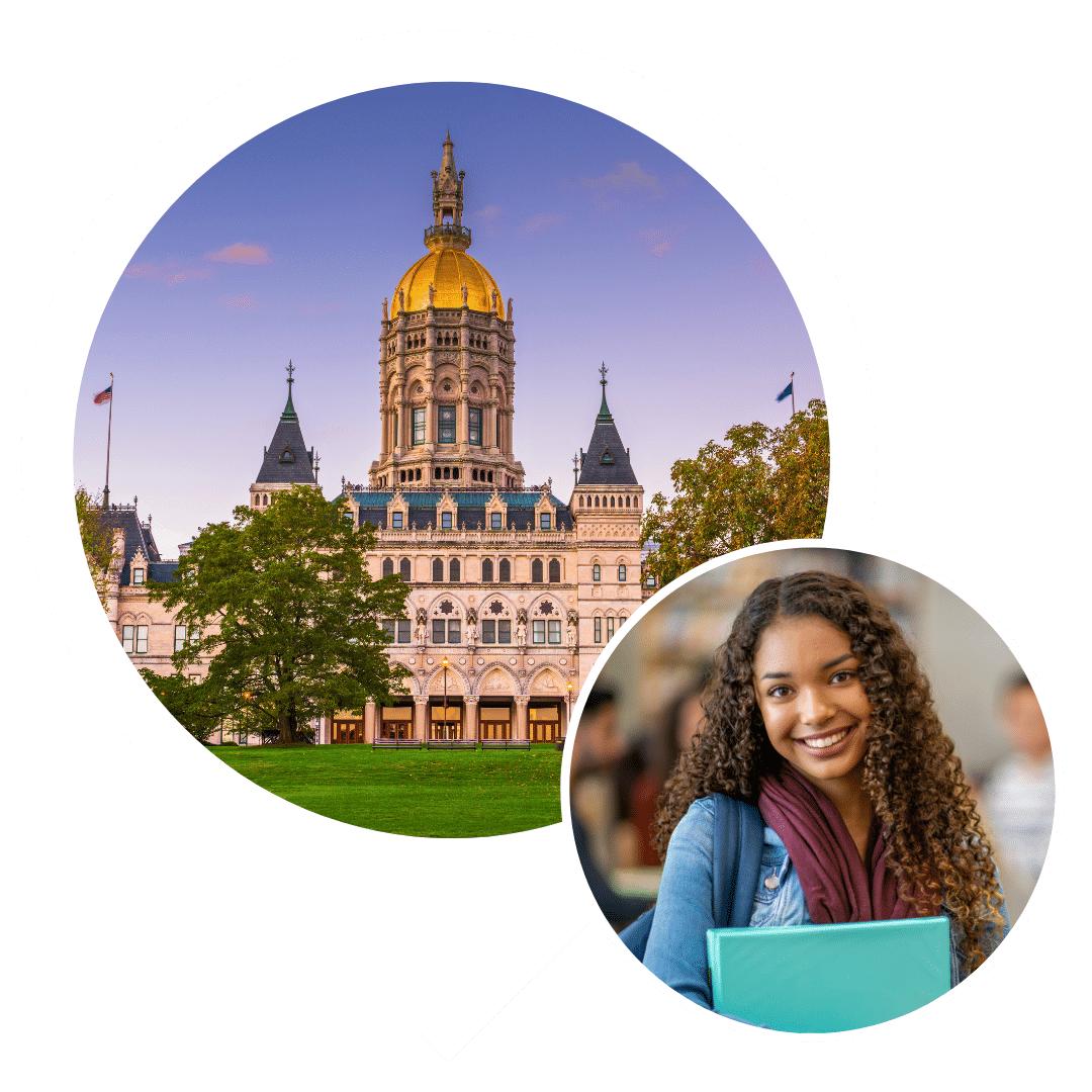 Student from Connecticut receiving help with her Yale application