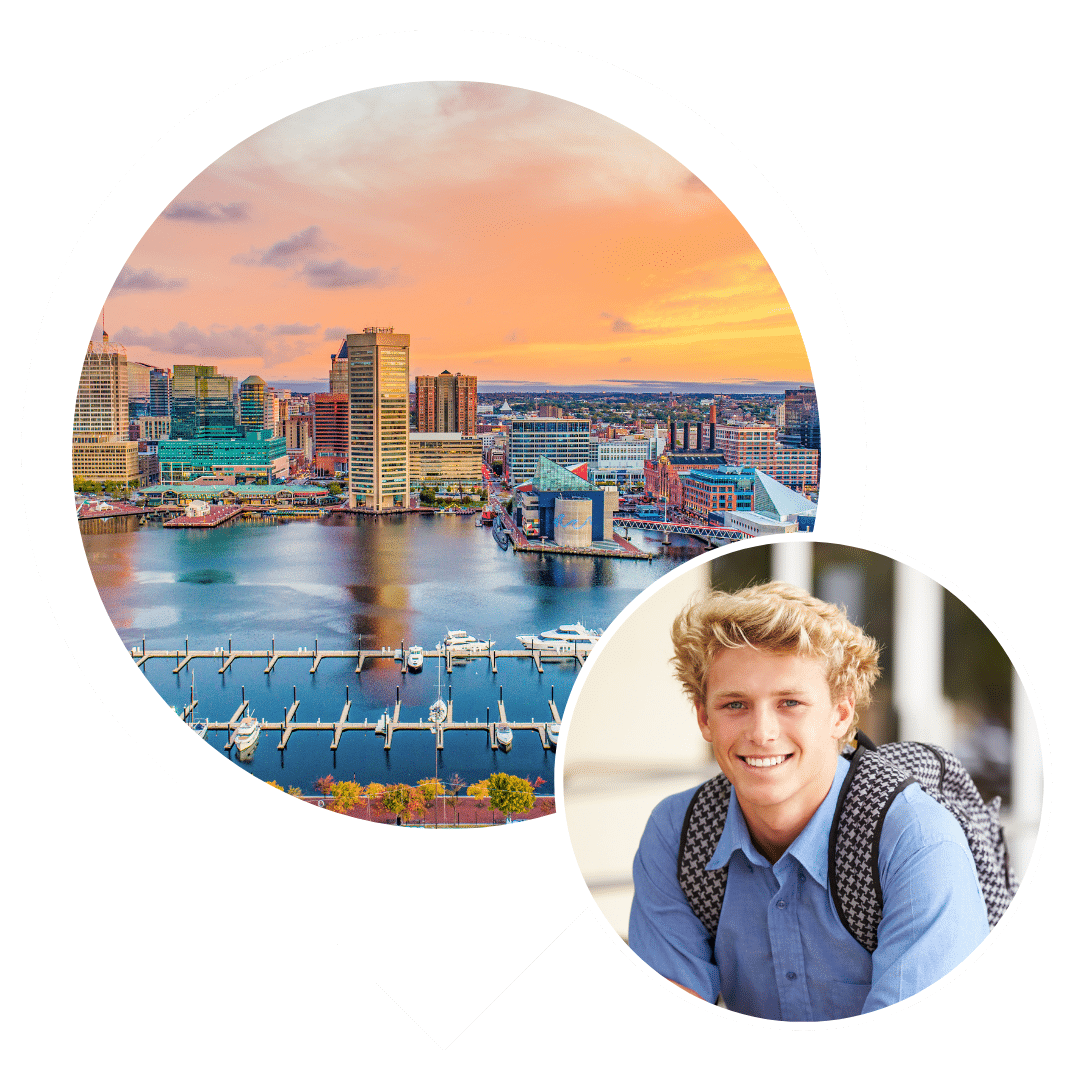 Maryland high school student working with a college admissions coach on application strategy