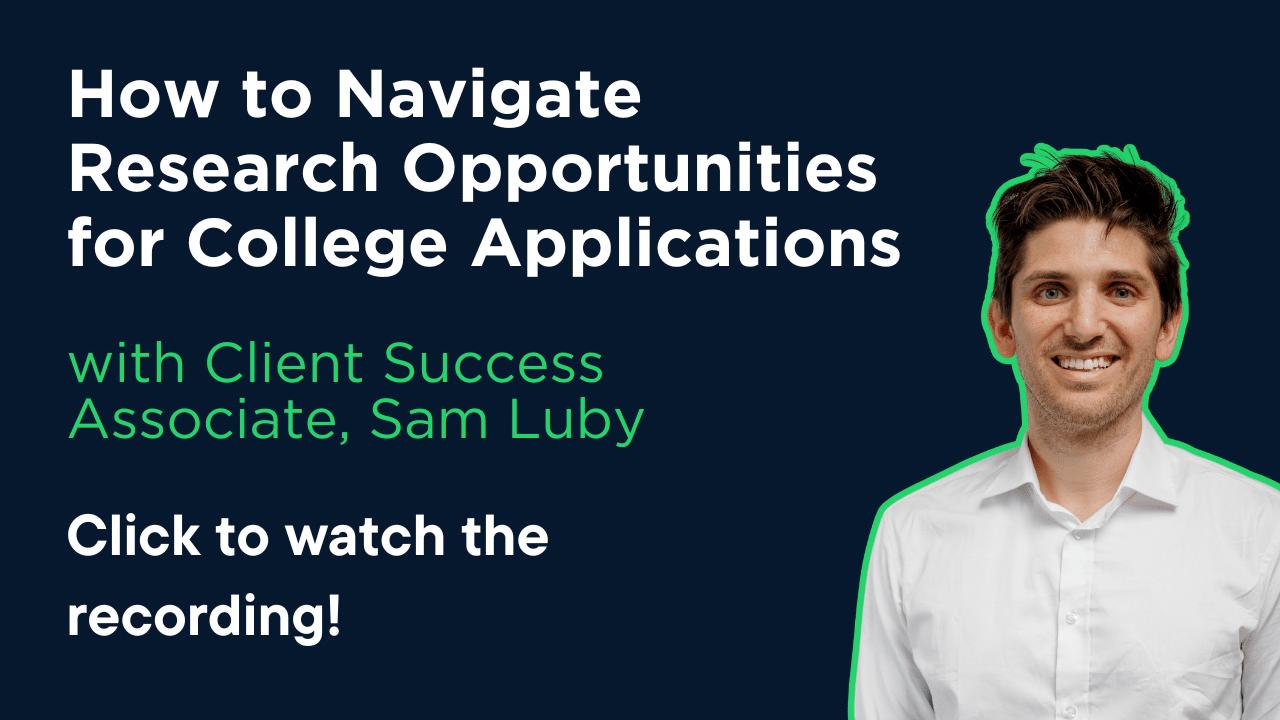 How to Navigate Research Opportunities for College Applications