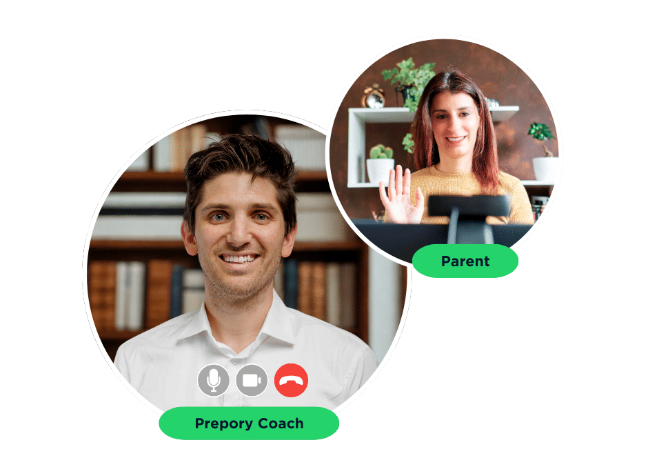 Client Success Manager, Sam L, in a Prepory parent check-in