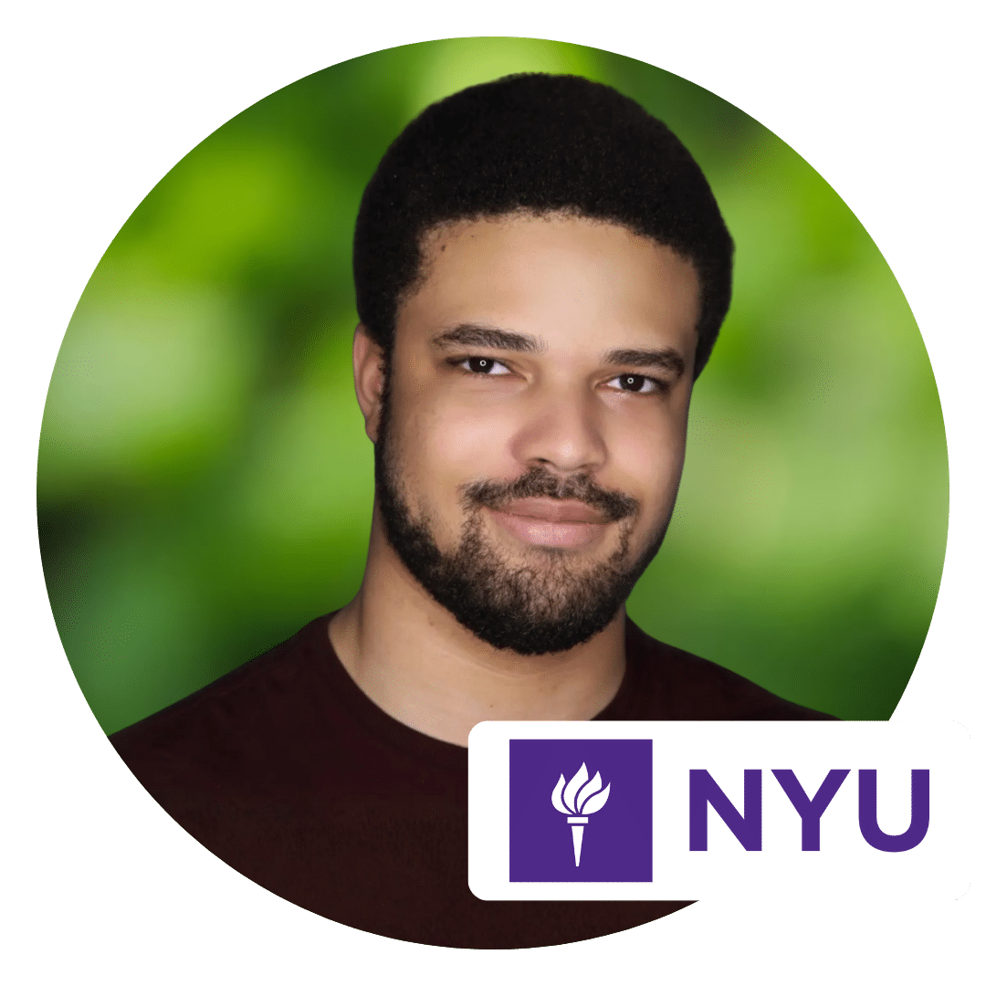 Prepory Coach Christian with the New York University school logo