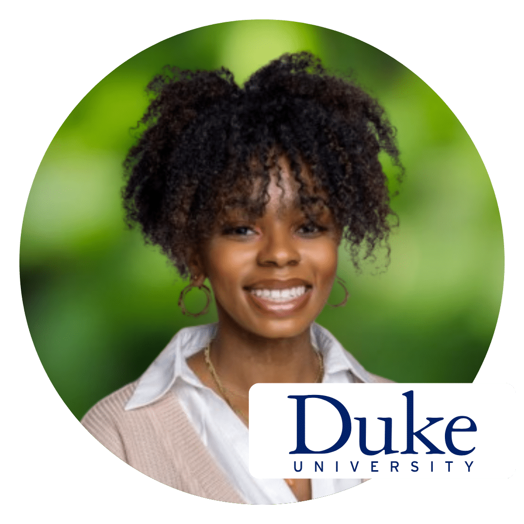Prepory Coach De'Ja with the Duke University school logo