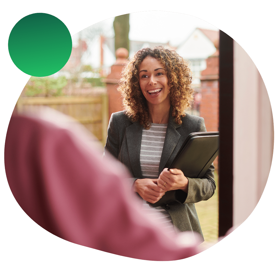 MSW student conducting field research in a community setting as part of a social work practicum