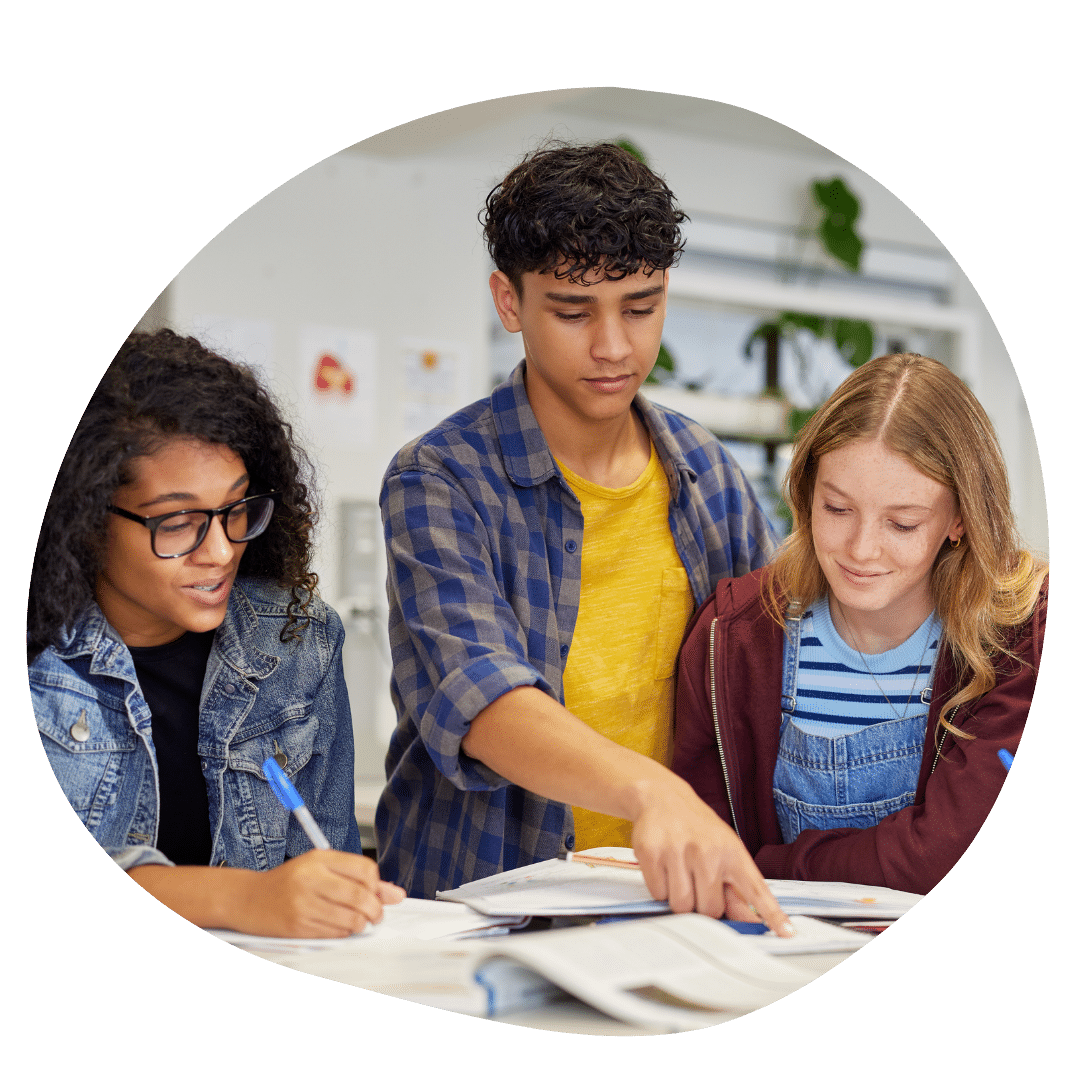 Rising high school juniors at a business summer program