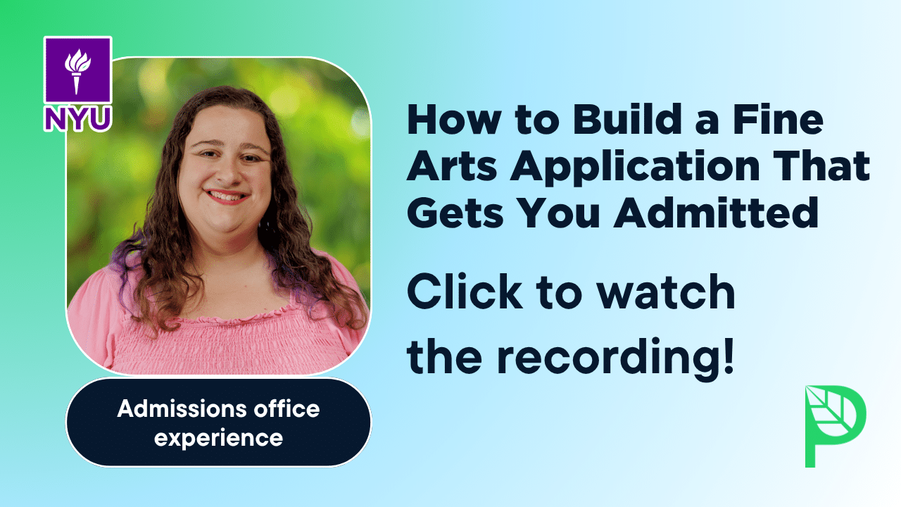 How to Build a Fine Arts Application That Gets You Admitted
