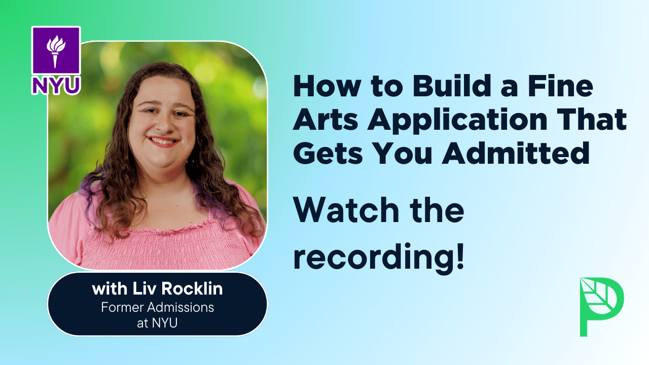 How to Build a Fine Arts Application That Gets You Admitted