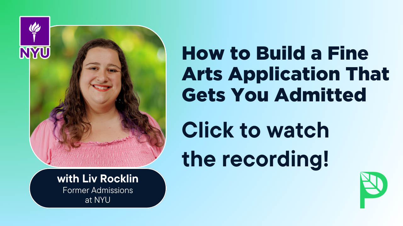 How to Build a Fine Arts Application That Gets You Admitted