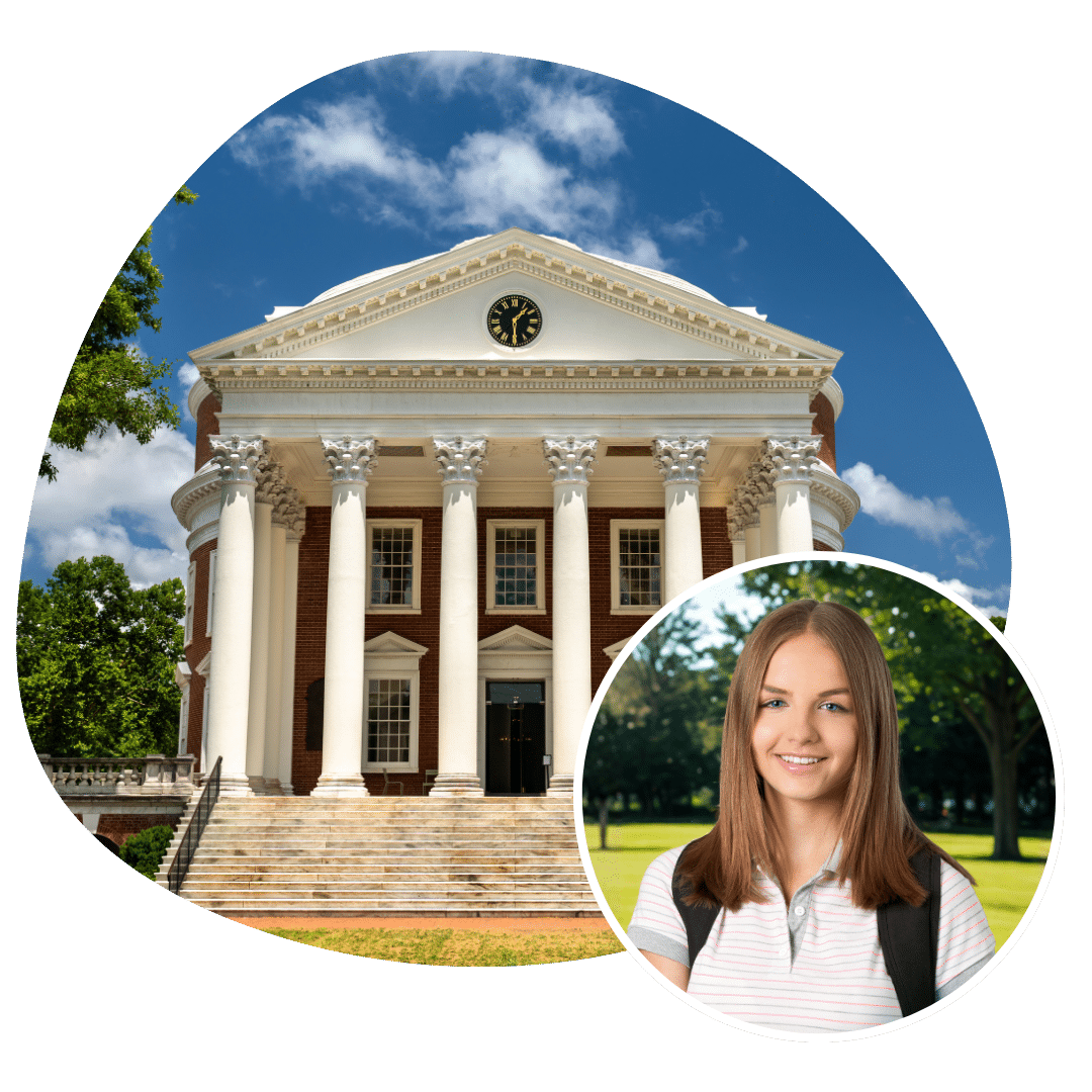 Prospective University of Virginia student touring the campus