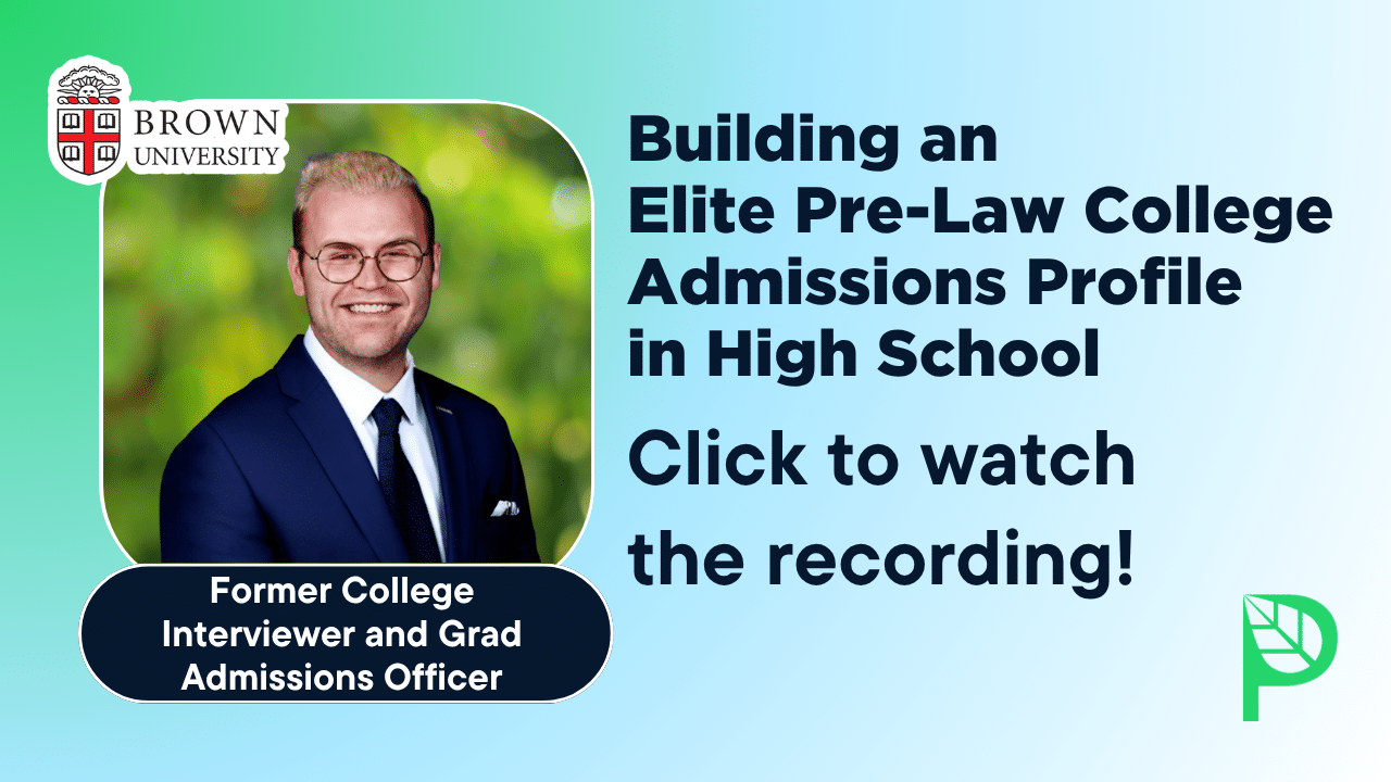 Building an Elite Pre-Law College Admissions Profile in High School