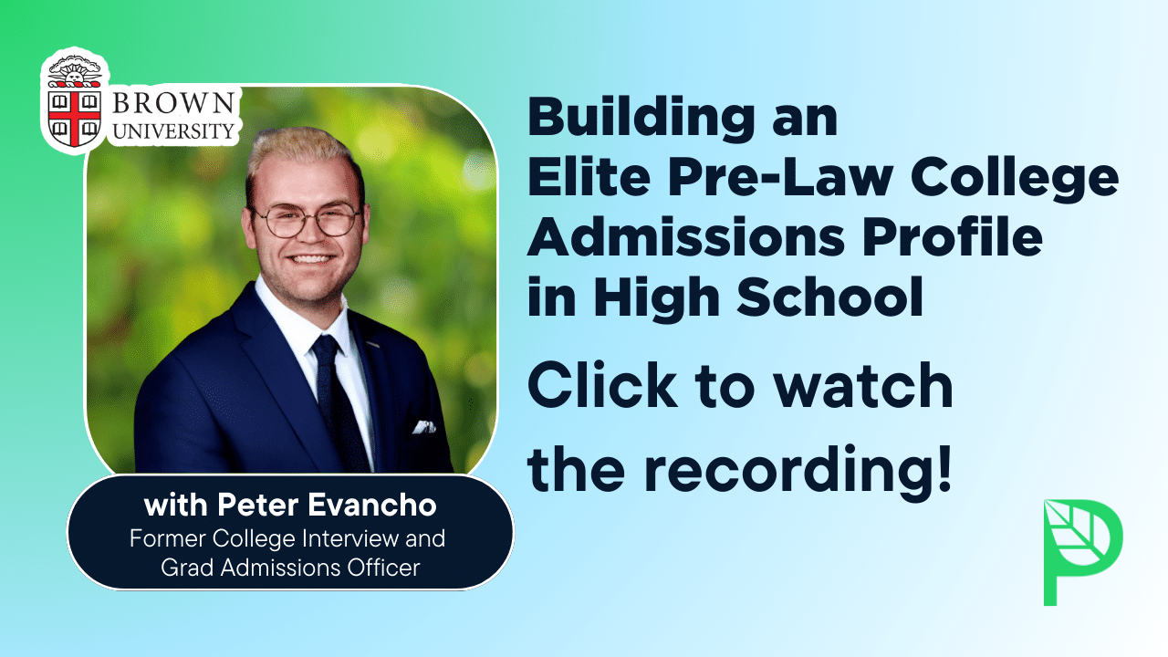 Building an Elite Pre-Law College Admissions Profile in High School