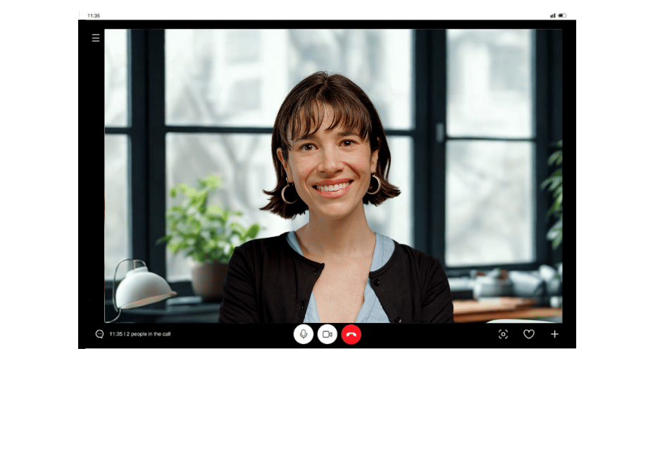 Cutout of a laptop showing a video call with a college admissions coach
