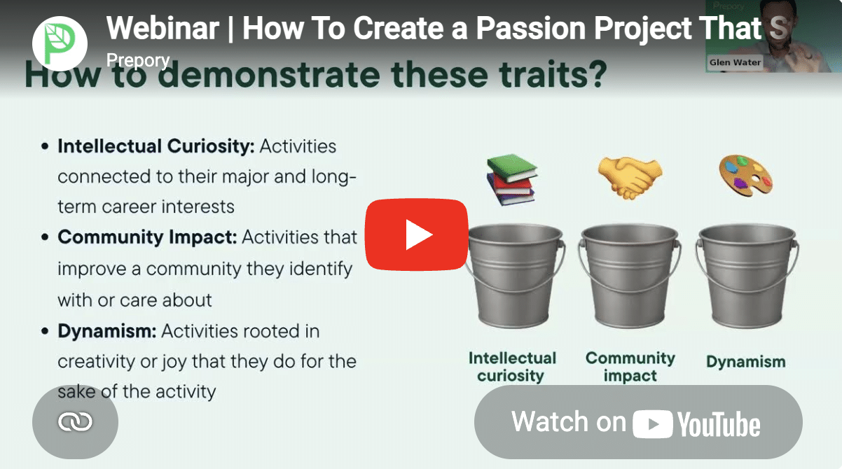 Click here to watch our webinar on how to create standout passion projects