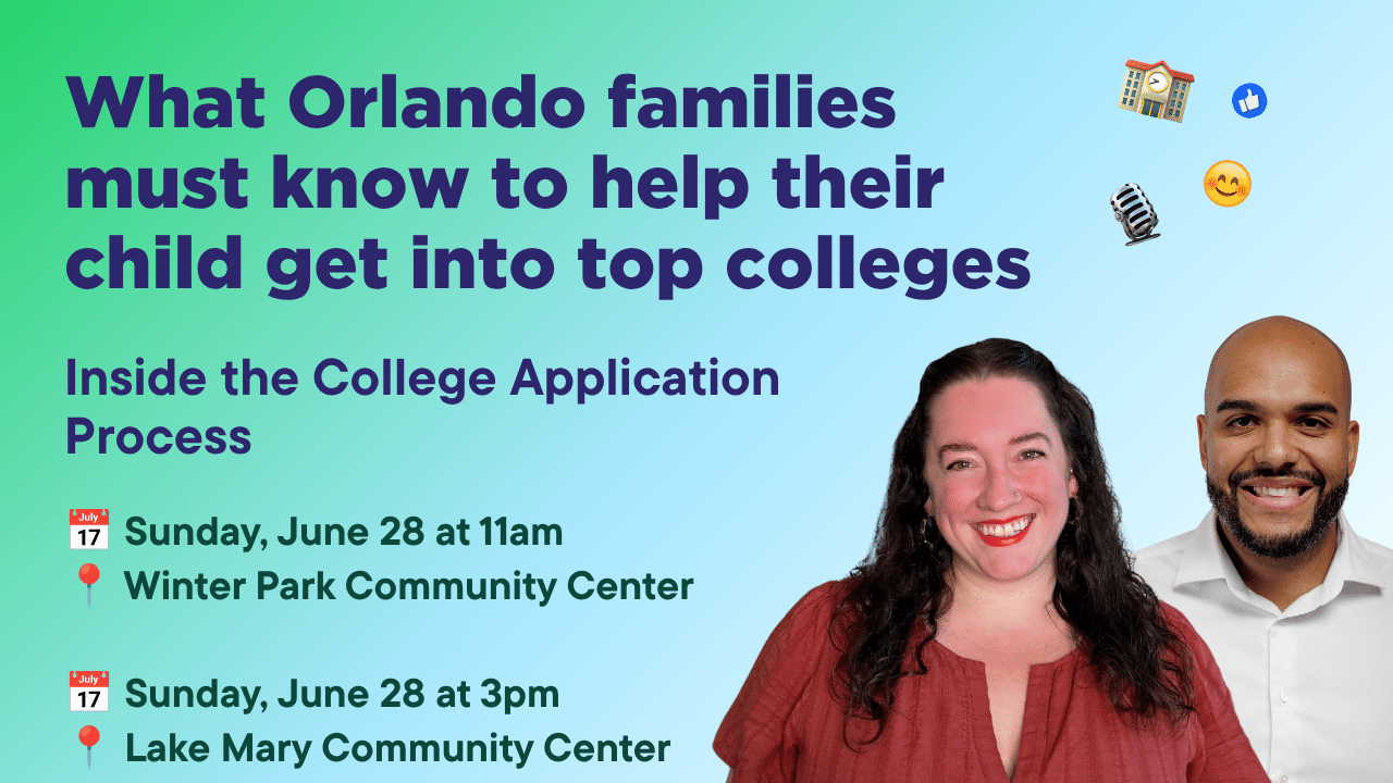 Join Prepory for free Orlando college admissions events in Winter Park and Lake Mary on June 28th
