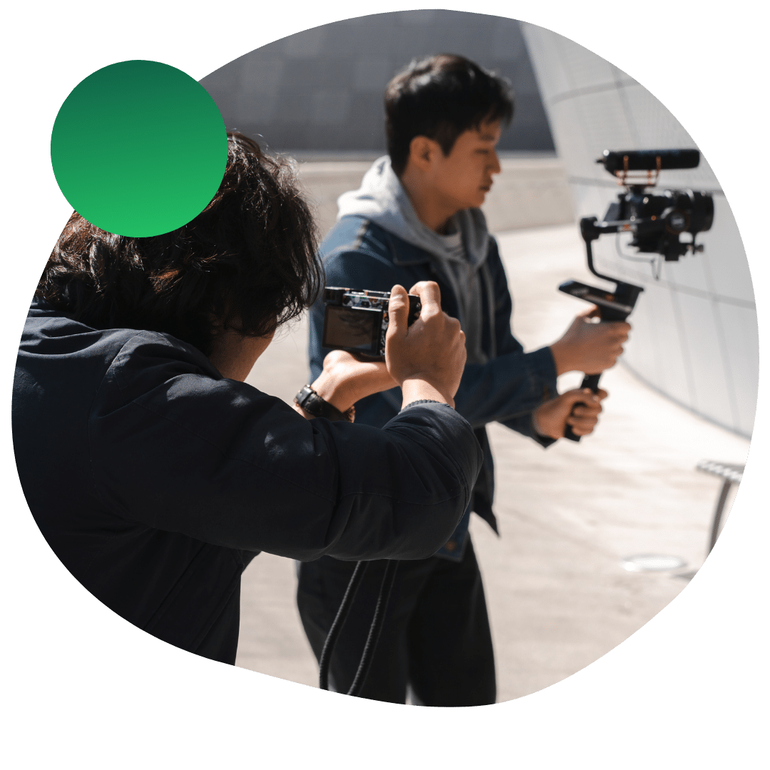 Film students at UCLA working on a student film project