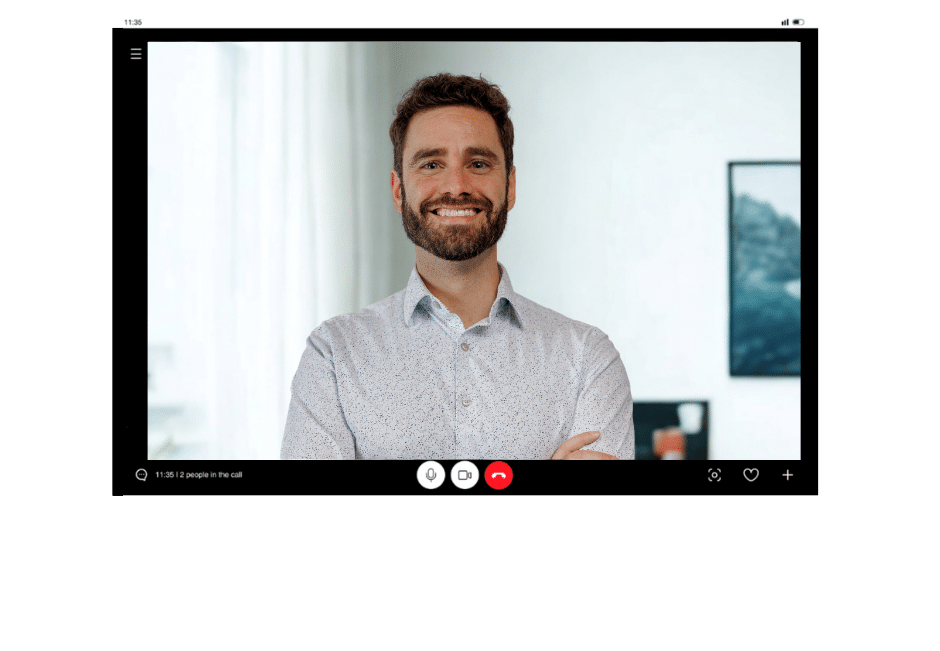 Cutout of a laptop showing a video call with a college admissions coach