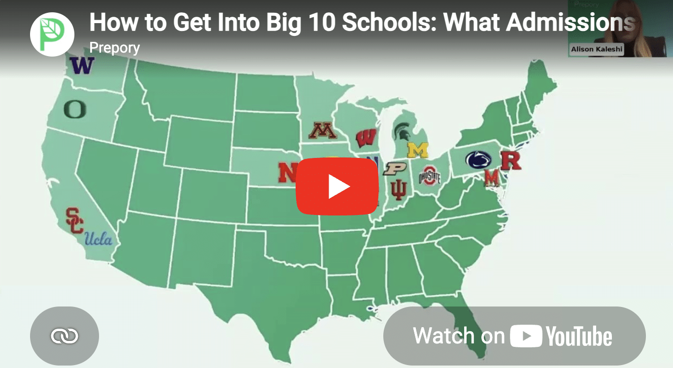 Click to watch Prepory's free webinar on how to get into Big Ten universities!