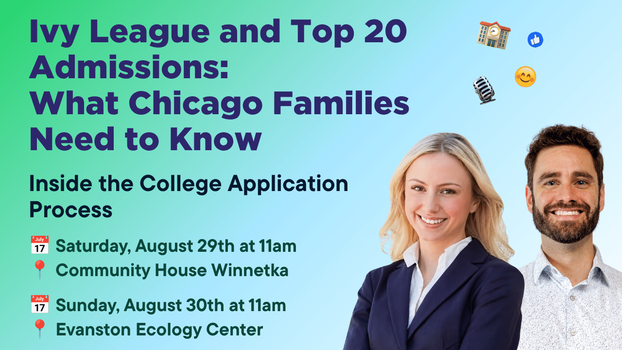 Chicago college admissions events August 29th and 30th, hosted by Prepory