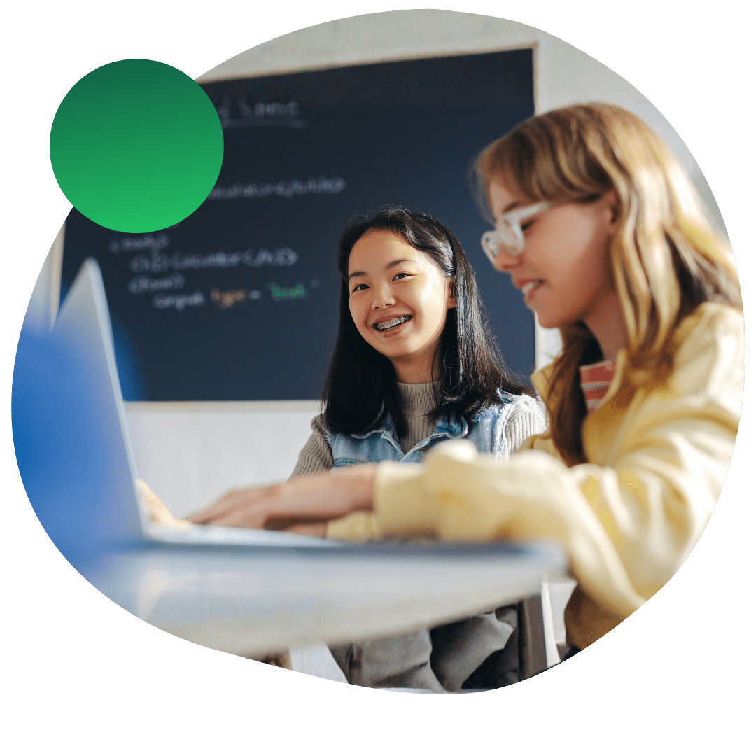AI major applicants working on a project for class