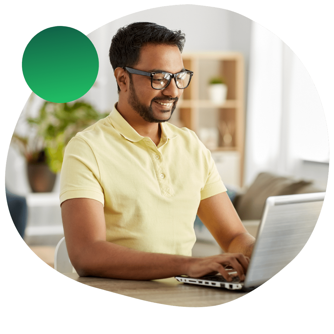 Man applying to his graduate degree
