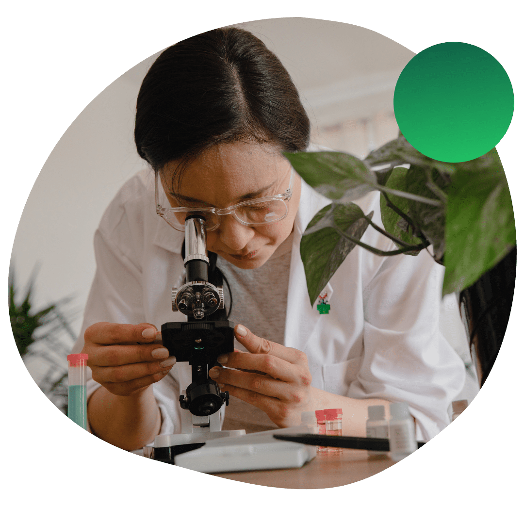 Biologist working in her field
